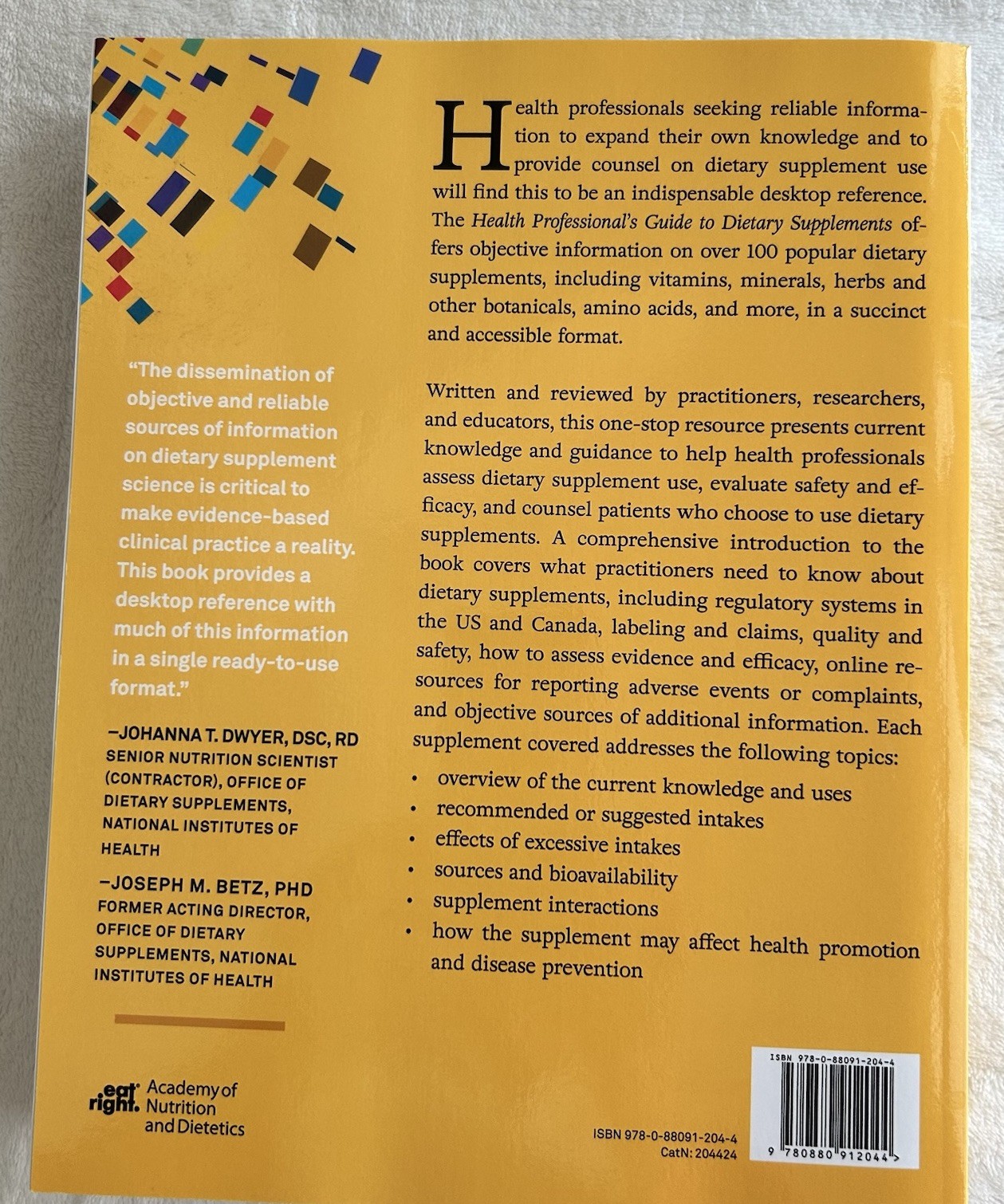 Health Professional’s Guide to Dietary Supplements