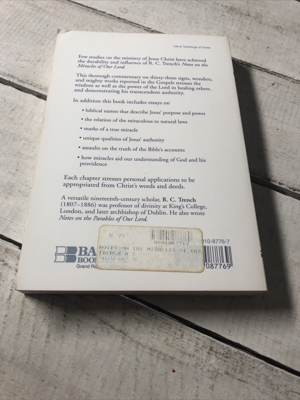 Notes on the Miracles of Our Lord Best seller Paperback