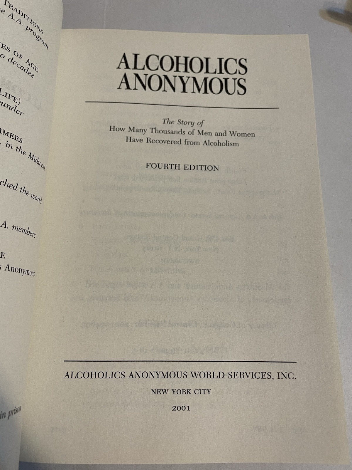 Alcoholics Anonymous, Large Print Trade Paperback Large Type Edition