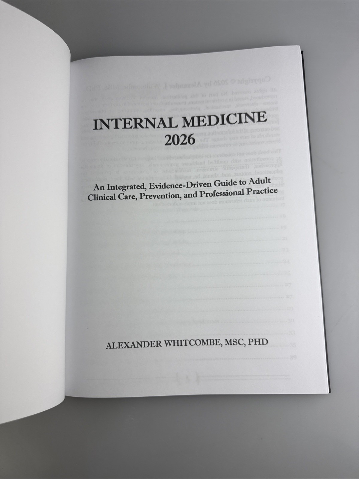 Internal Medicine 2026 Integrated Evidence Driven Guide Alexander Whitecomb