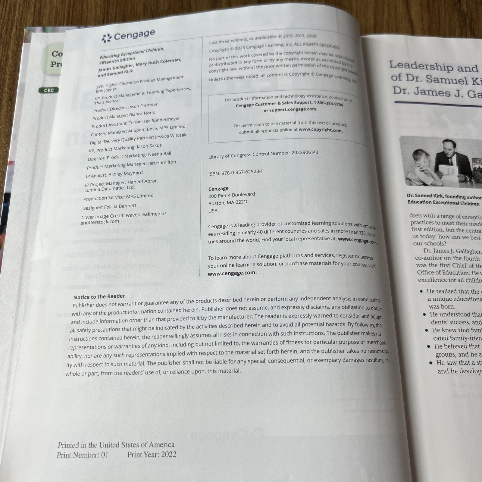 Educating Exceptional Children 15th Edition Gallagher Kirk Cengage Hardcover