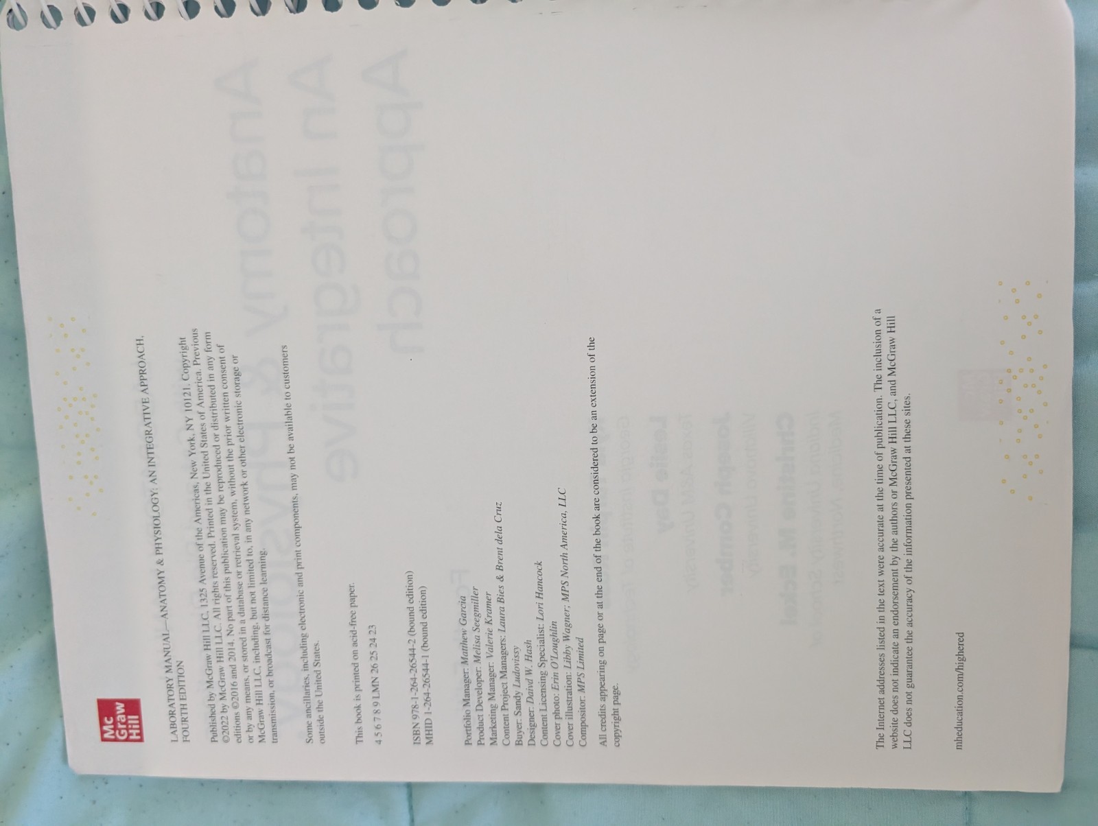 Lab Manual to Accompany Mckinley’s Anatomy & Physiology