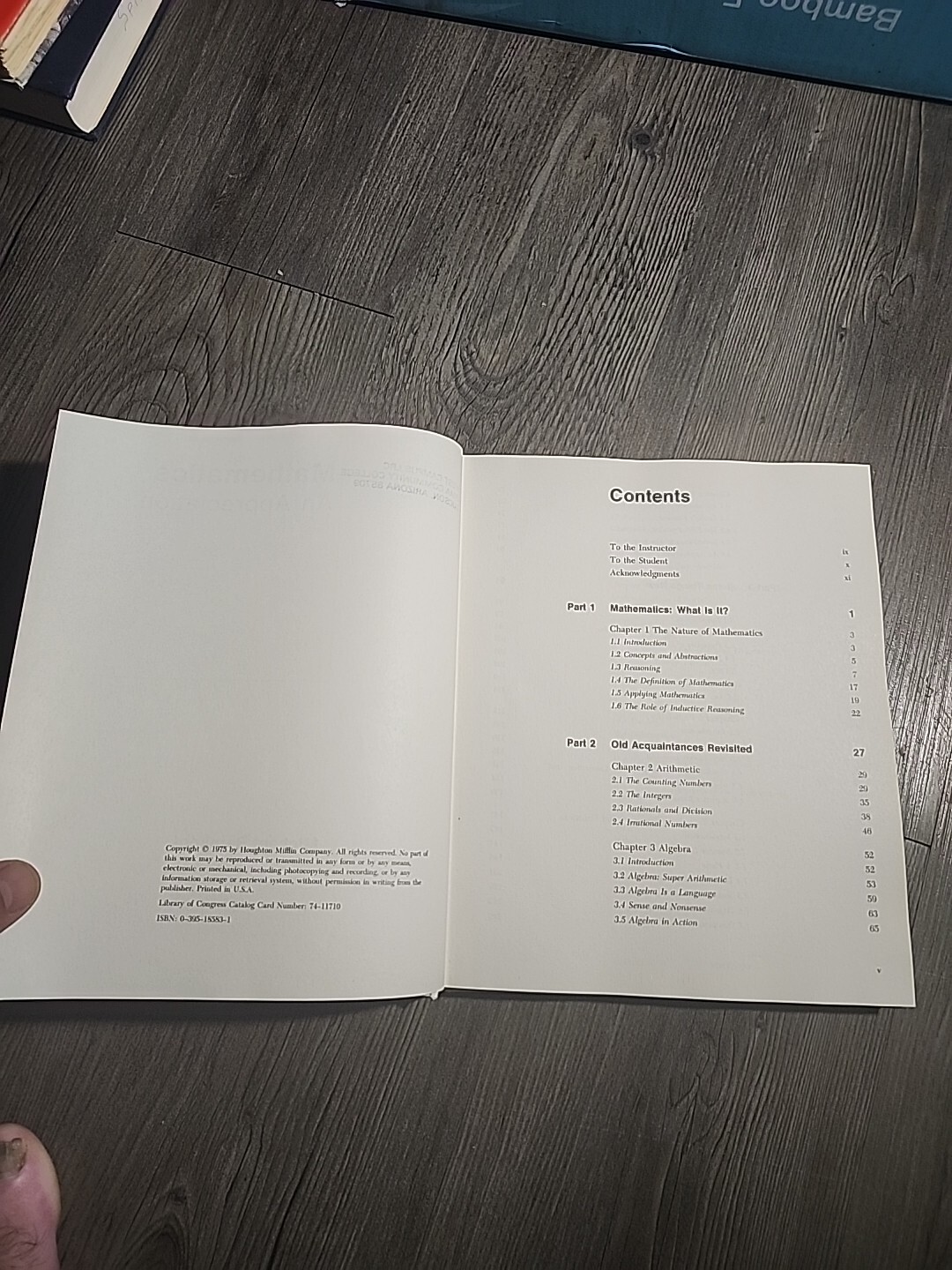 Mathematics An Appreciation Michael Bernkopf Hardcover 1975