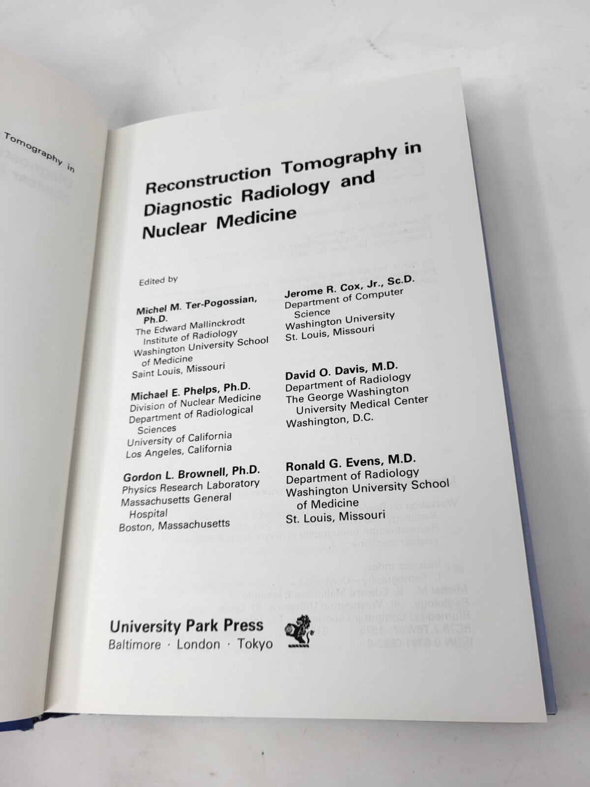 Reconstruction Tomography in Diagnostic Radiology & Nuclear Medicine 1977 HC DJ