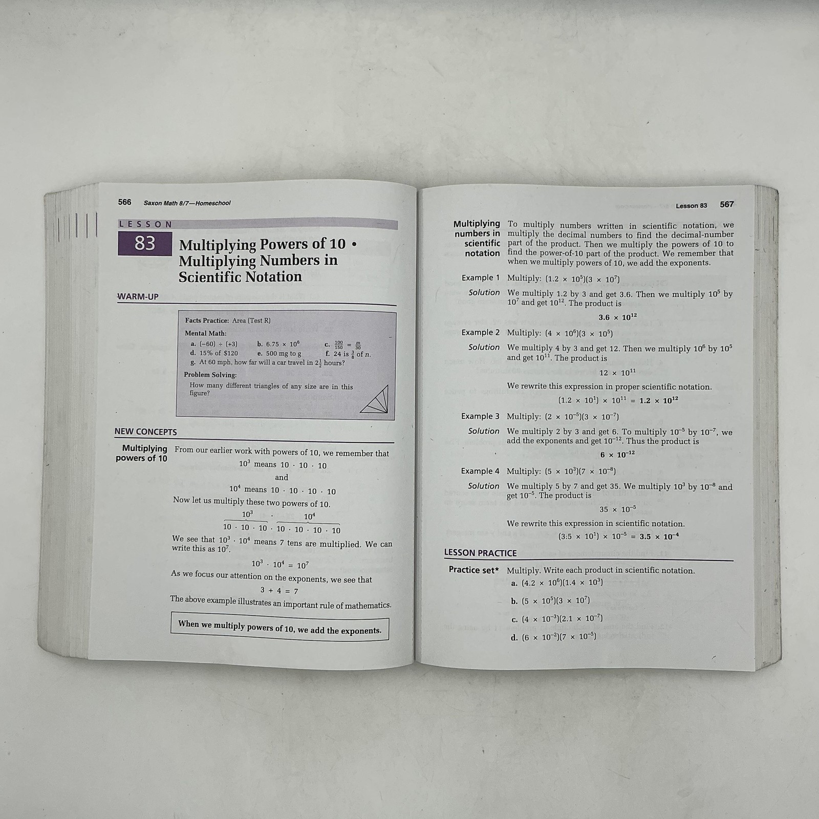 SAXONMath HOMESCHOOL 8/7 With Prealgebra By Hake & Saxon Paperback 2005