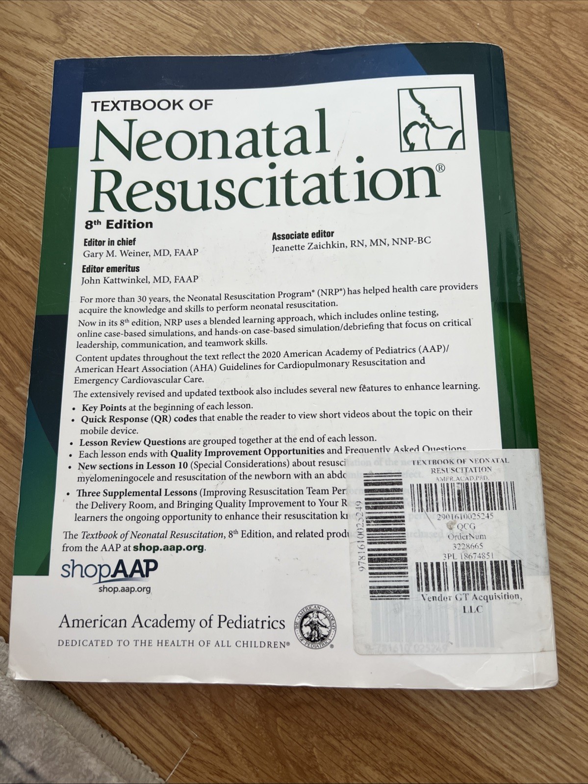 Nrp Ser.: Textbook of Neonatal Resuscitation by American Heart Association