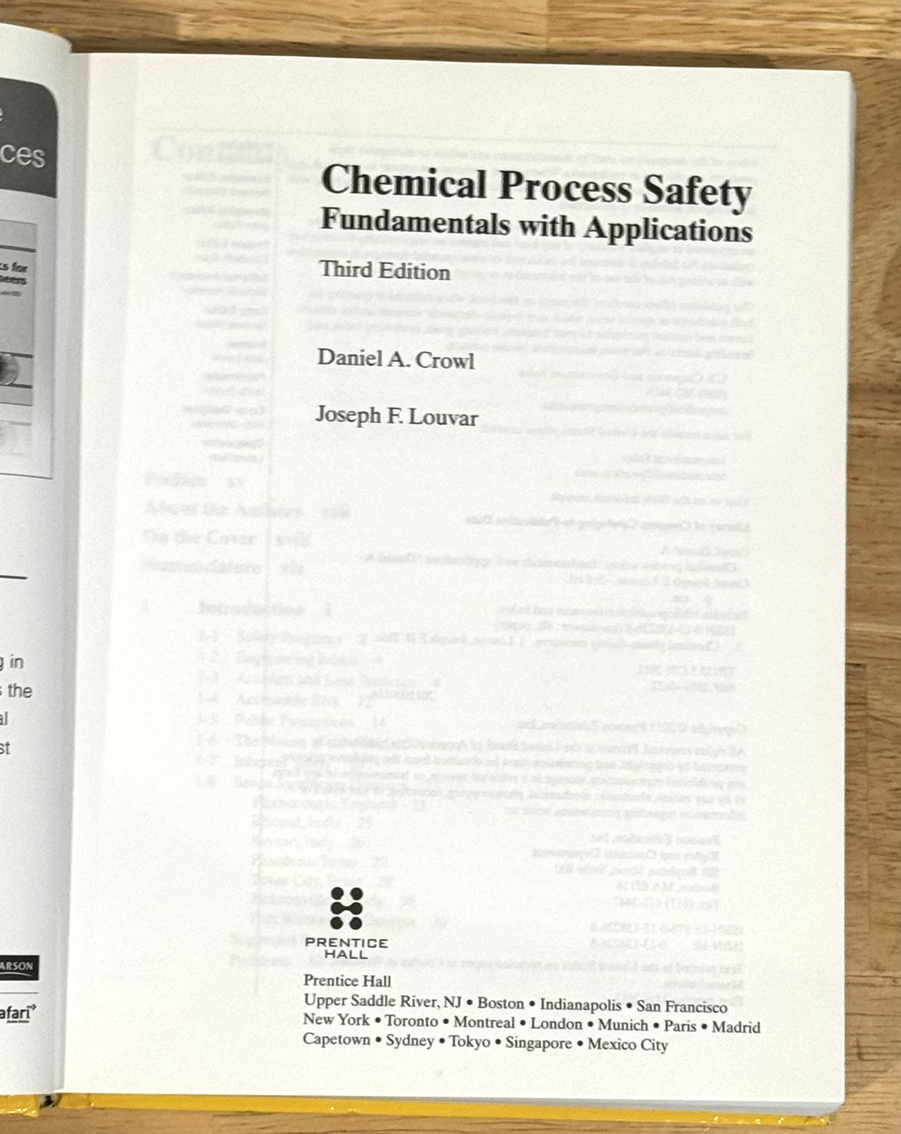 Chemical Process Safety Fundamentals With Applications 3rd Edition HC Text Book