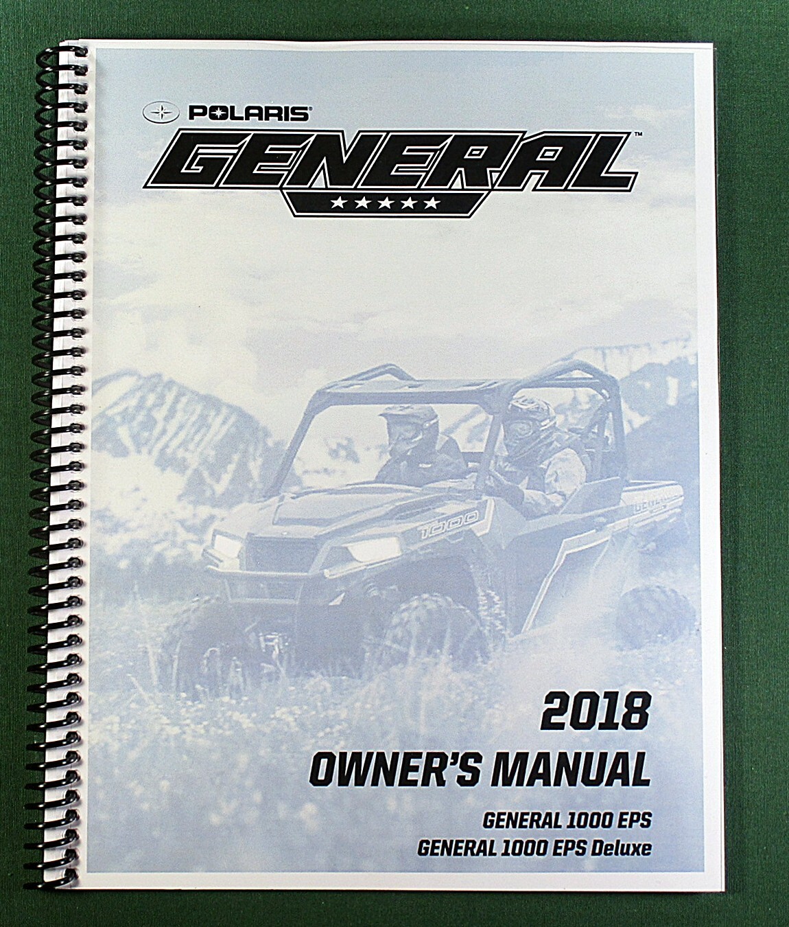 2018 Polaris General 1000 EPS Owner’s Manual: Full Color & Protective Covers!