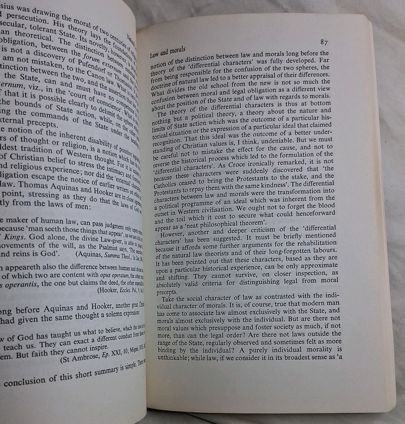 Natural Law A.P. d’Entrèves Paperback 1970 2nd Revised Edition Philosophy