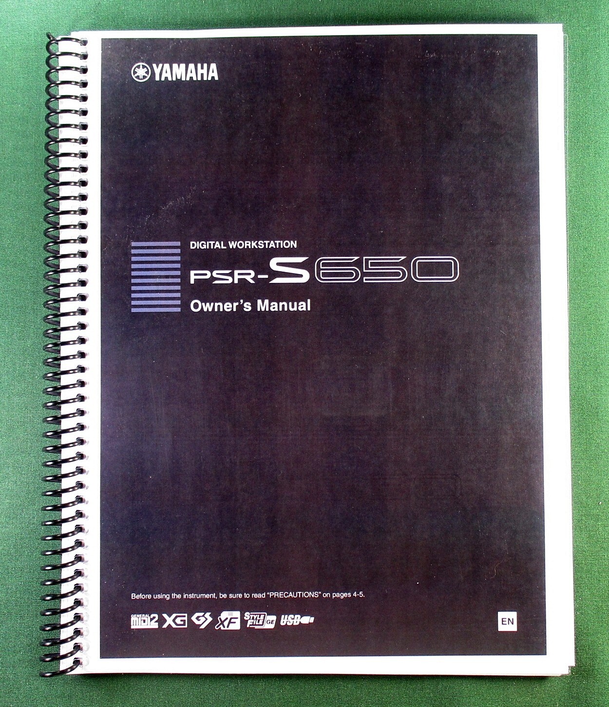 Yamaha PSR-S650 Instruction Manual: 75 Pages & Protective Covers!