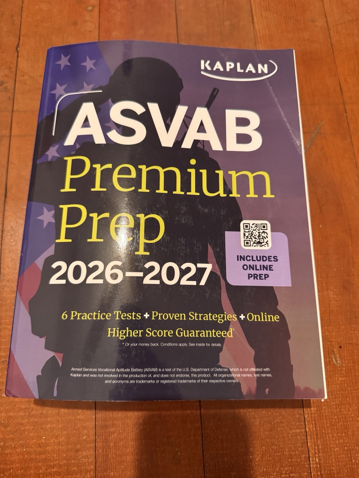 Kaplan ASVAB Premium Prep 2025-2026 Study Book Like New
