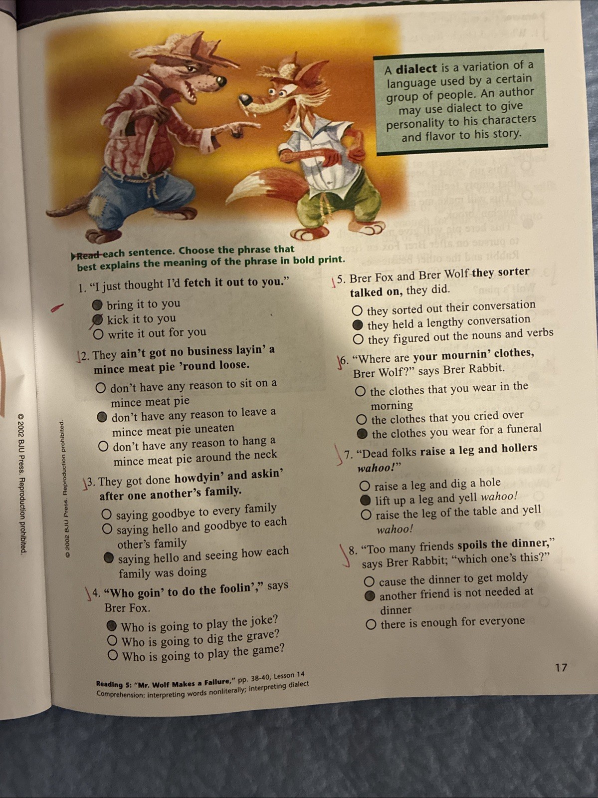 BJU Grade 5 Workbook – Reading 5: Pages in My Head Student Worktext 2nd edition