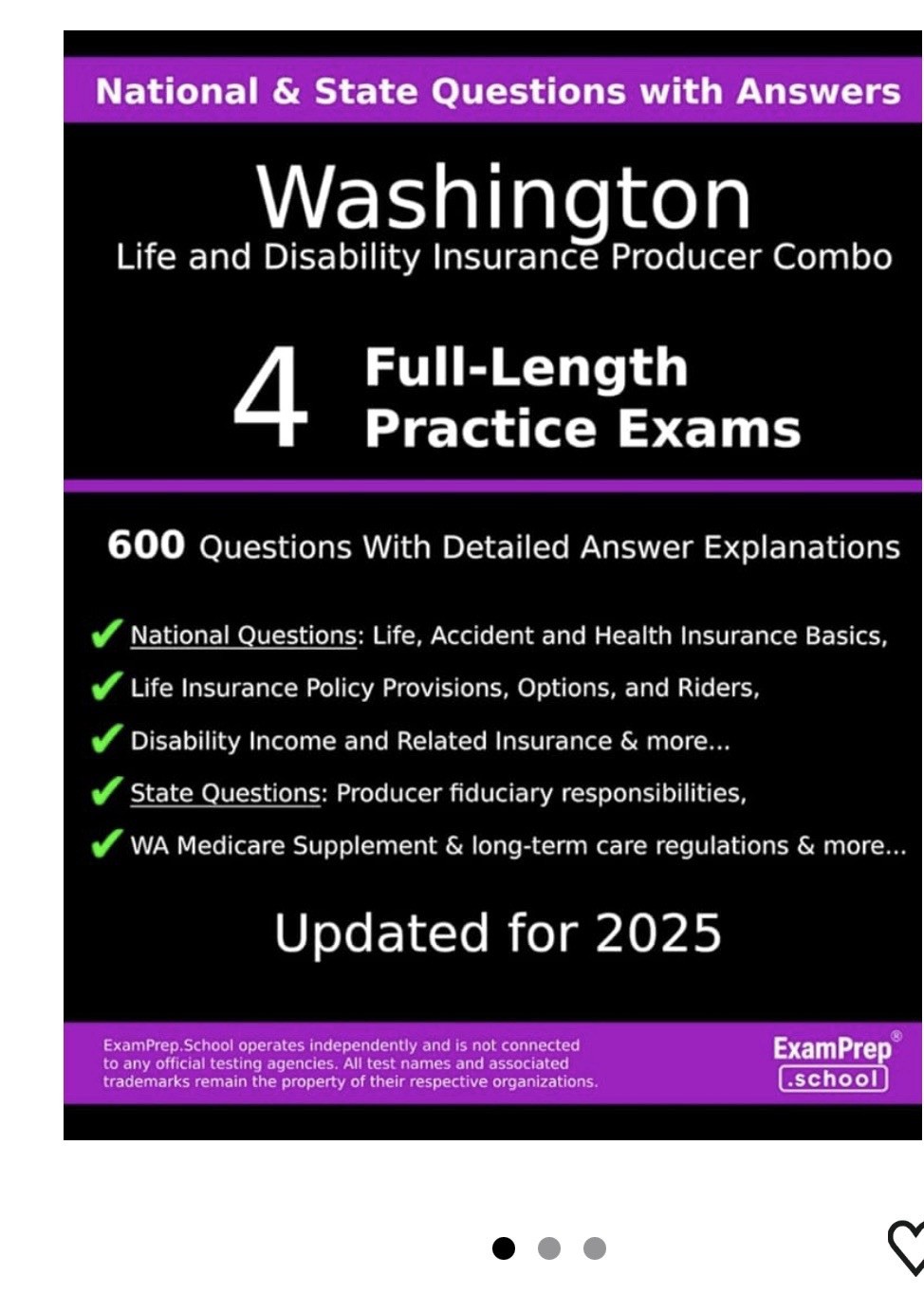Washington Life and Disability Insurance Exam Preparation Manual by Scott