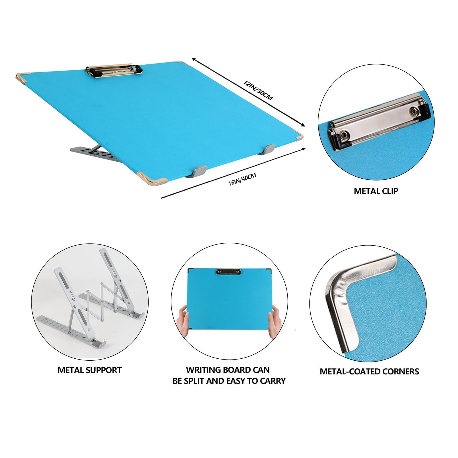 Slant Board for Writing 16 x 12 Inch Adjustable Tilted Writing Board Sloped S…