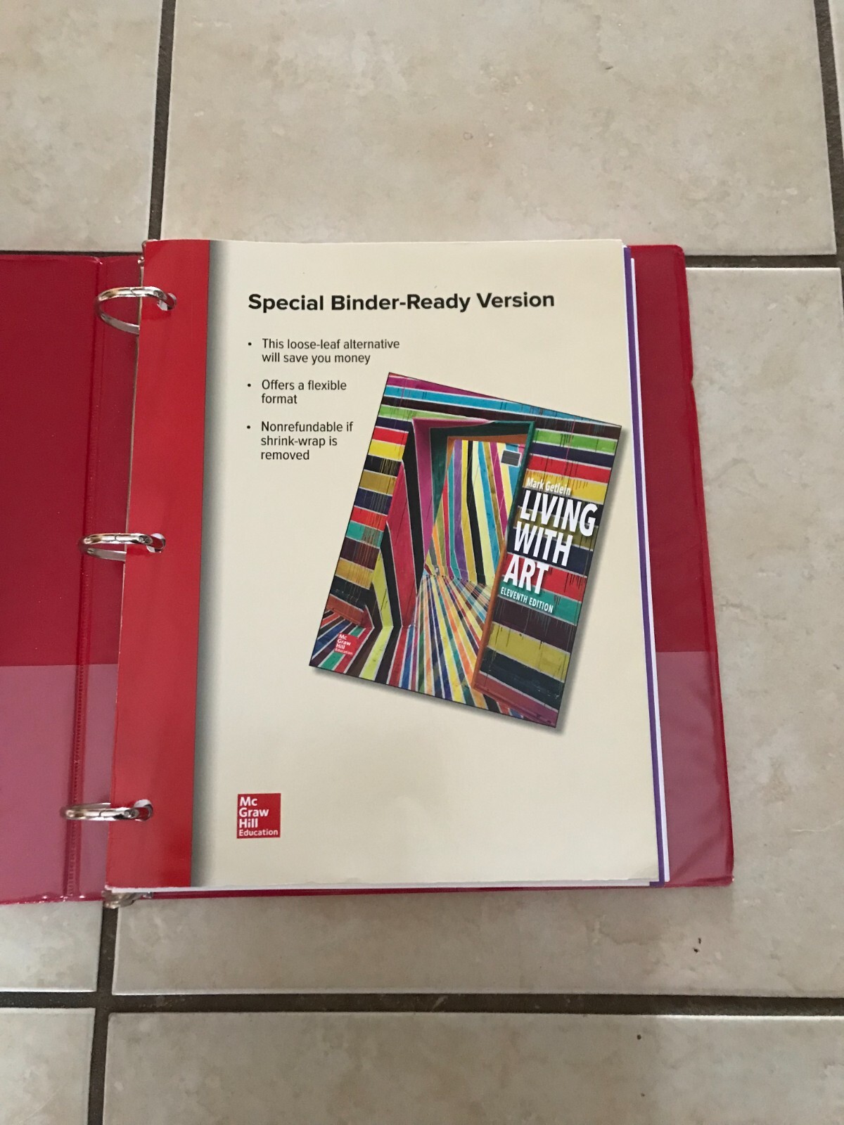 Living With Art Eleventh Edition Special Binder-Ready Version ISBN # 97800733793