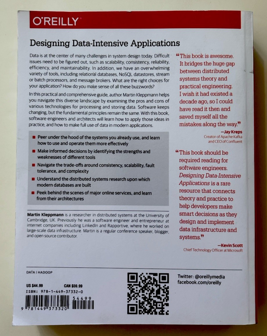 Designing Data-Intensive Applications: The Big Ideas Behind Reliable, Scalable,