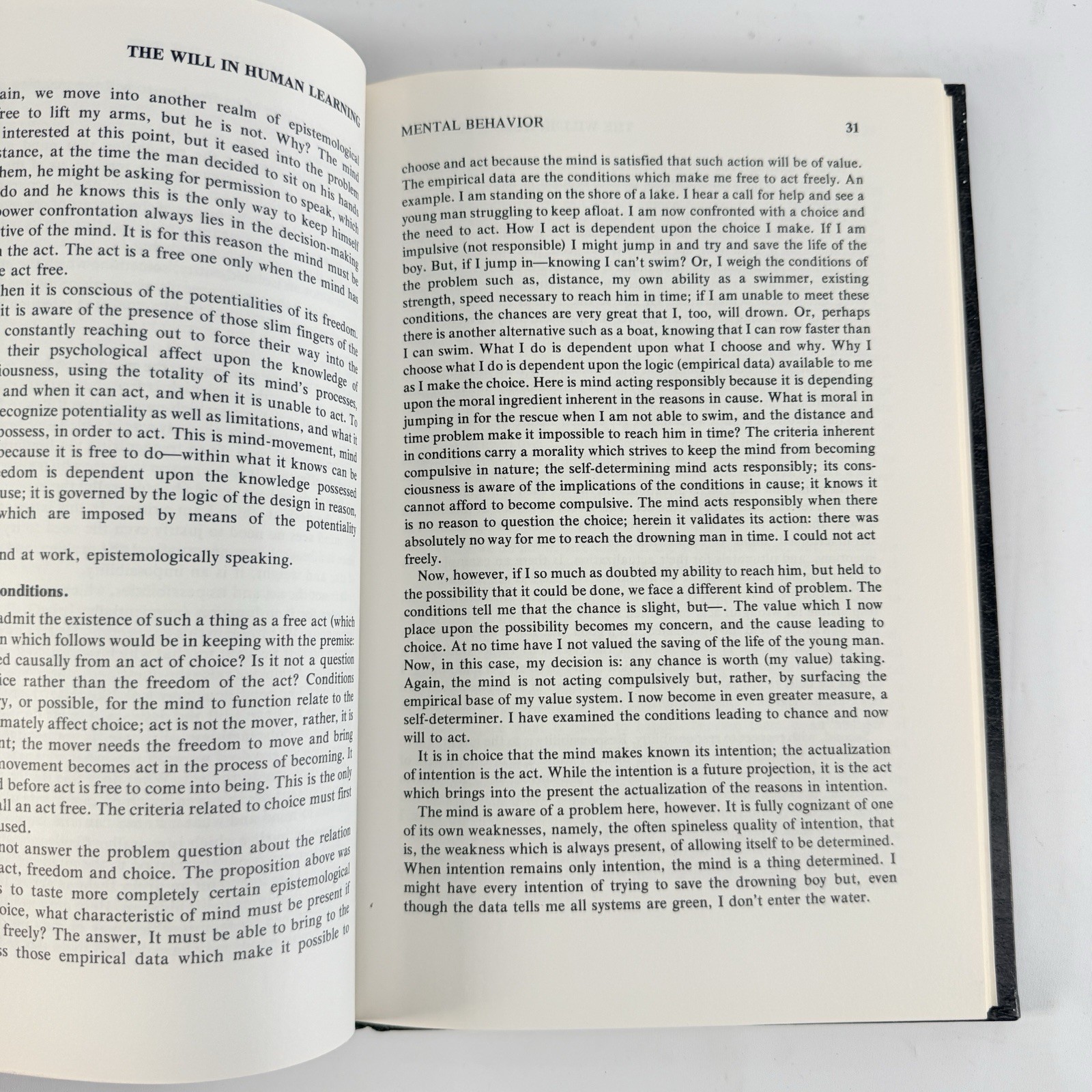 The Will In Human Learning Russell A. Peterson HC Psychology Book Vtg 1977