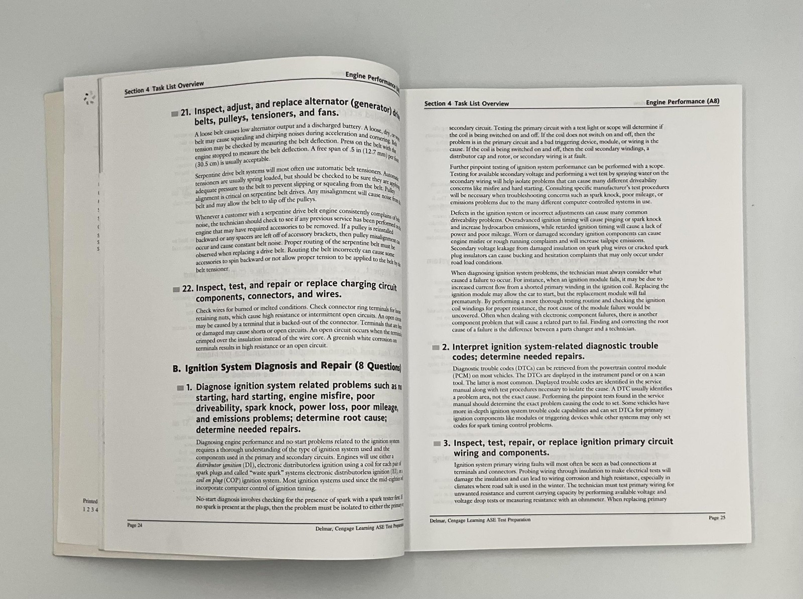 Engine Performance Delmar Cengage Learning Paperback A8 2012 USA