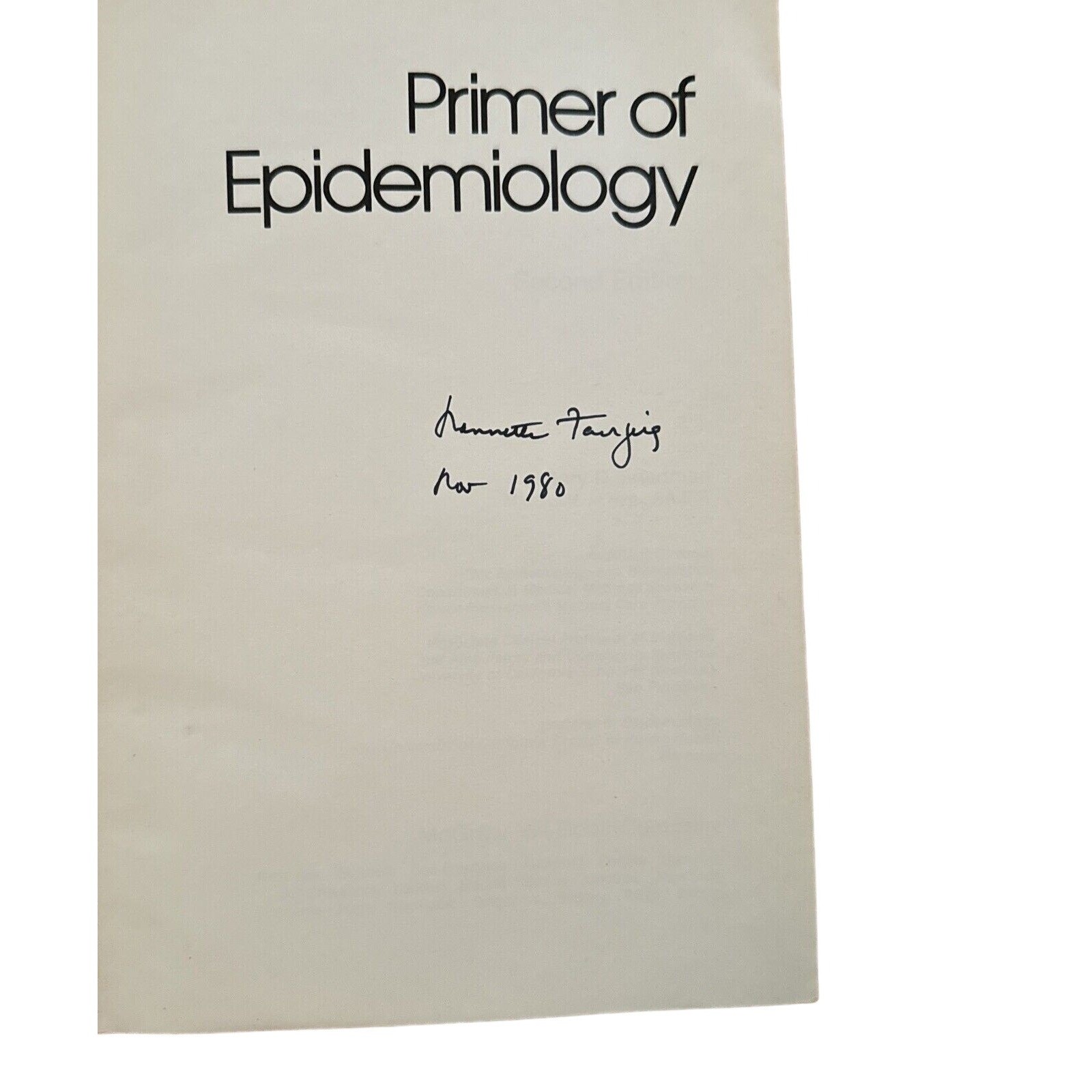 Primer of Epidemiology – Gary D Friedman – 1980 2nd Ed First Print VTG Trade PB