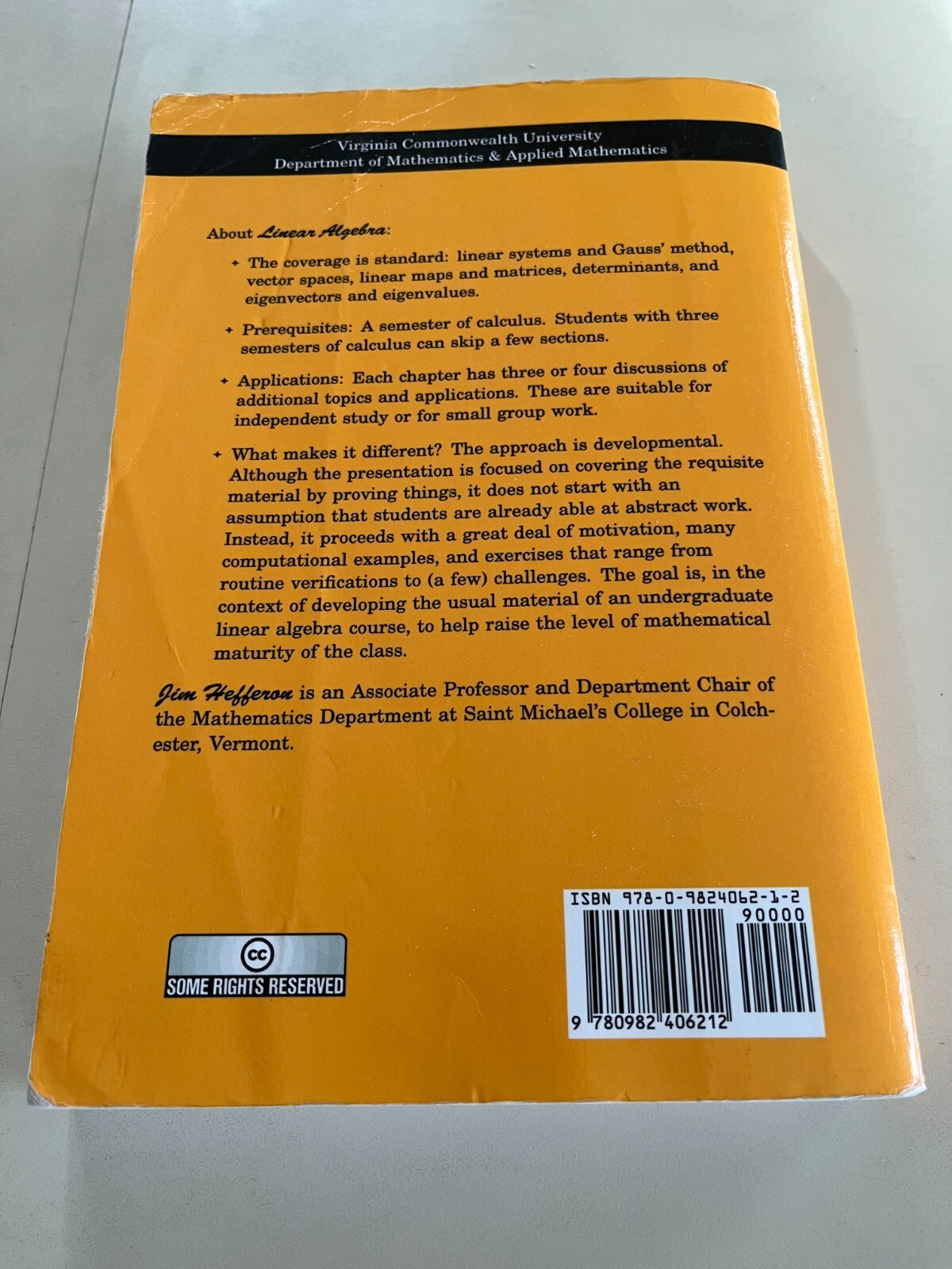 Linear Algebra by Jim Hefferon (2008, Paperback), US Seller