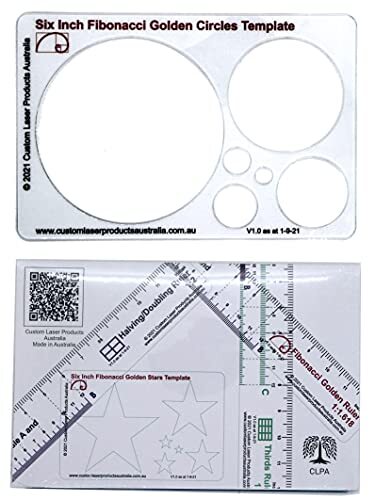 Fibonacci Spiral Stencil Template Golden Ratio Tool for Drawing and Design