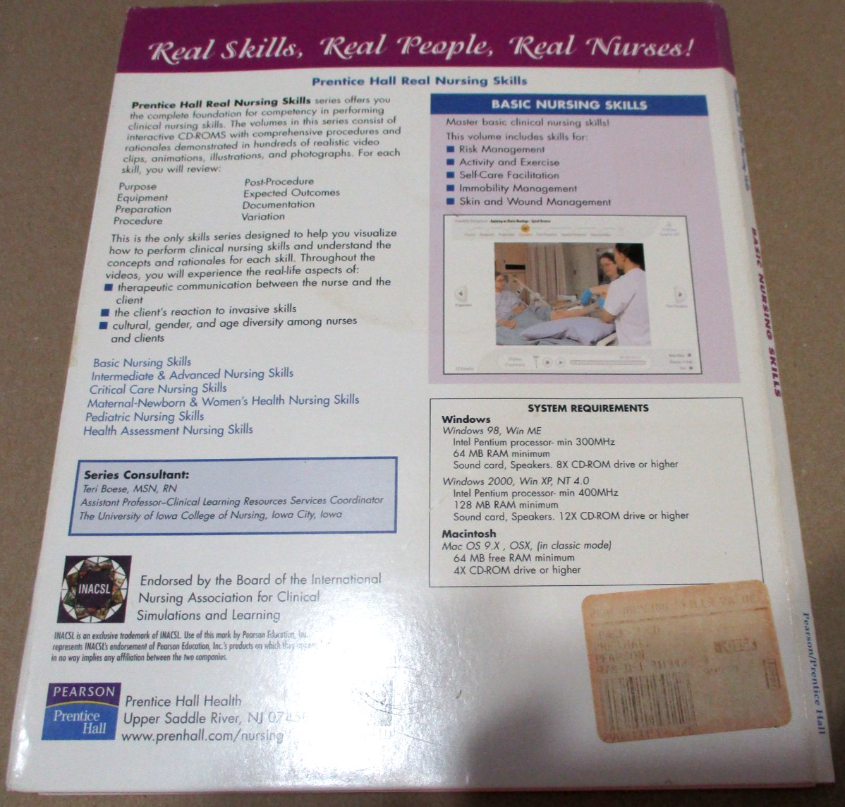 Prentice Hall Real Nursing Skills: Basic Nursing Skills, Pearson Ed. 5CDs