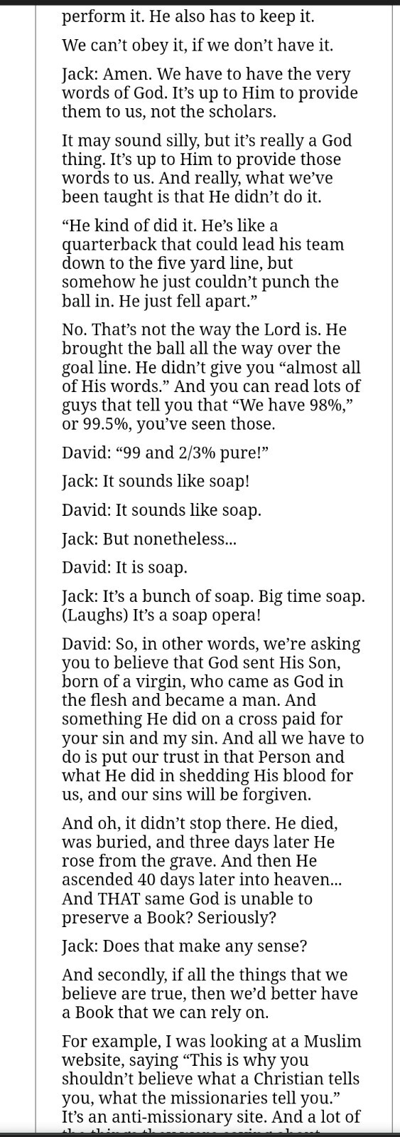 CAN YOU TRUST JUST ONE BIBLE? | DAVID W DANIELS | CHICK PUBLICATIONS | 160 PAGES