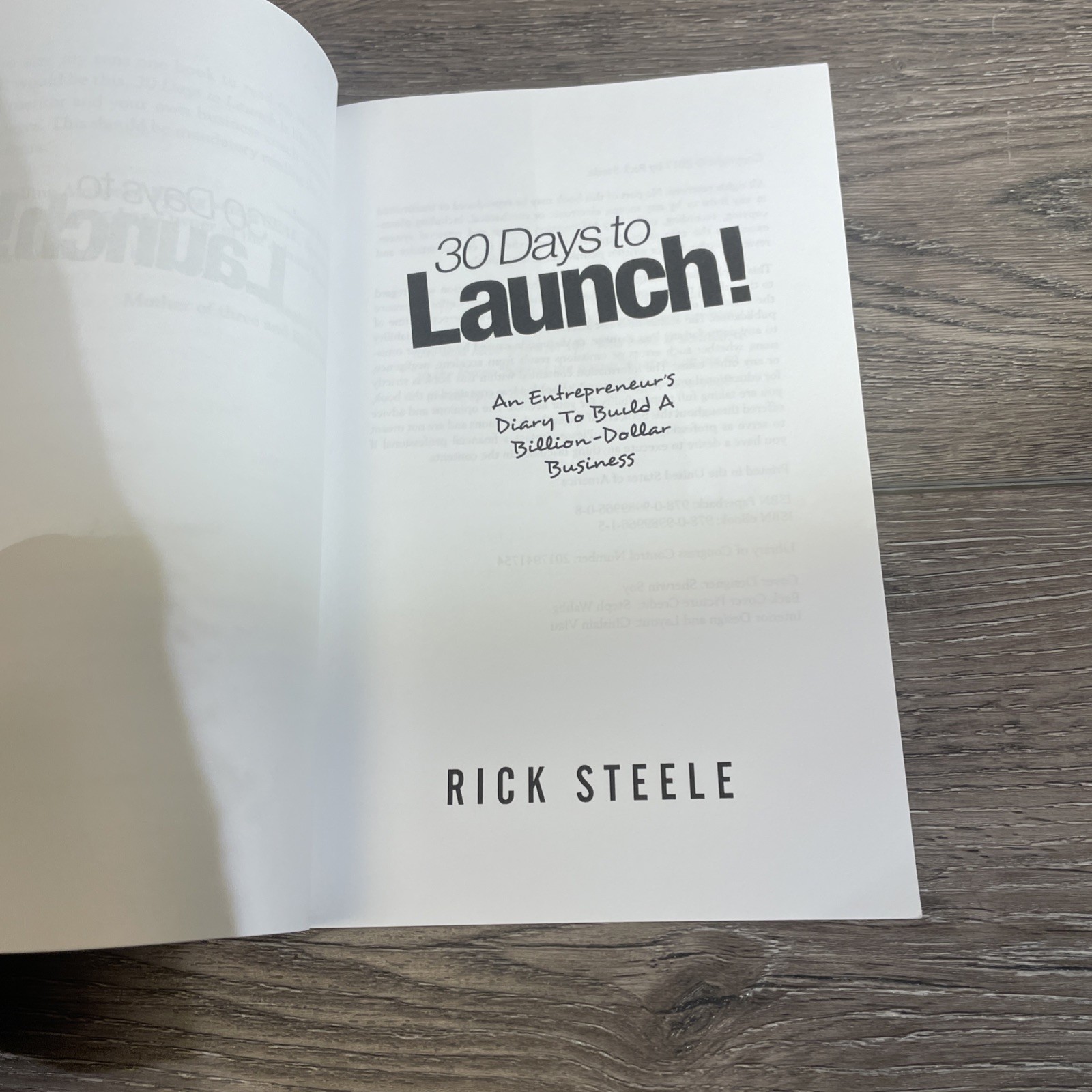 30 Days to Launch!: An Entrepreneurs Diary To Building A Billion Dollar Busi…