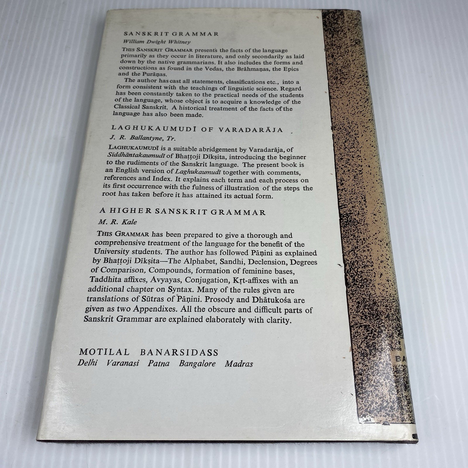 The Roots, Verb-Forms and Primary Derivatives of the Sanskrit Language, William
