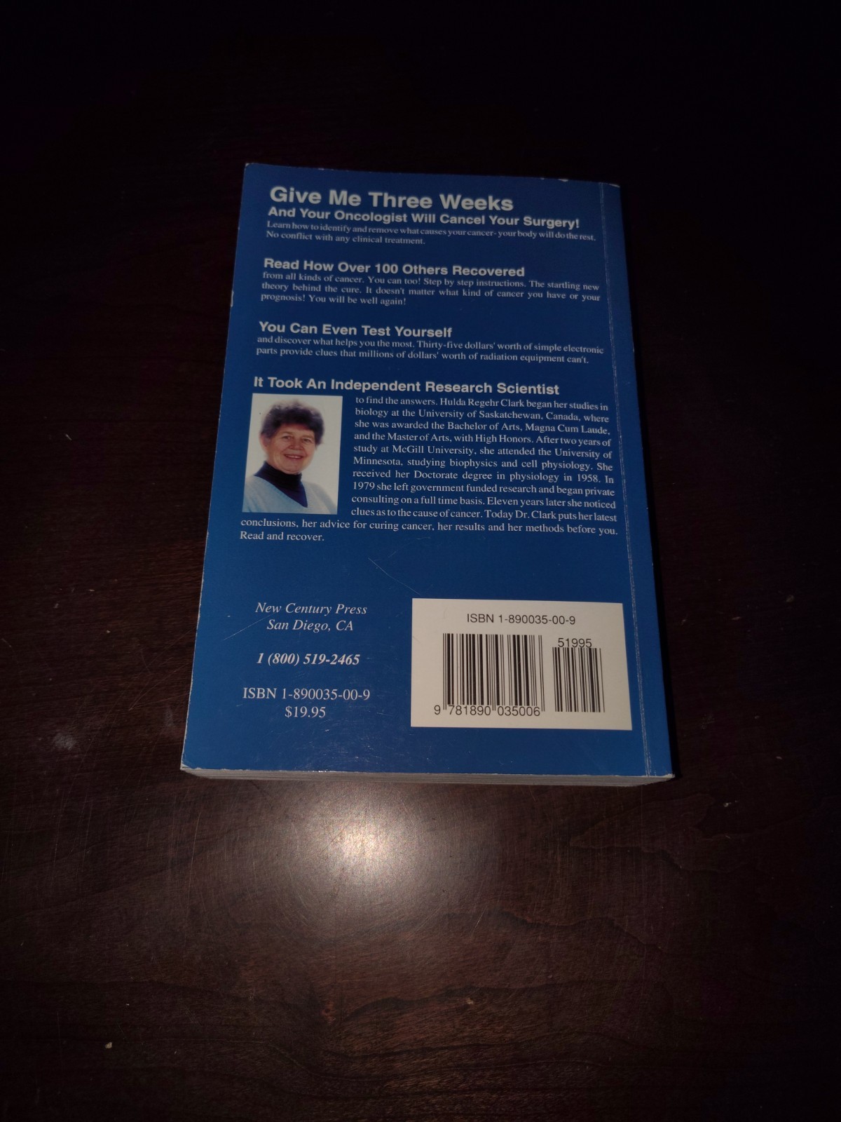 Cure for All Cancers : With 100 Case Histories by Hulda Regehr Clark 1993 PB