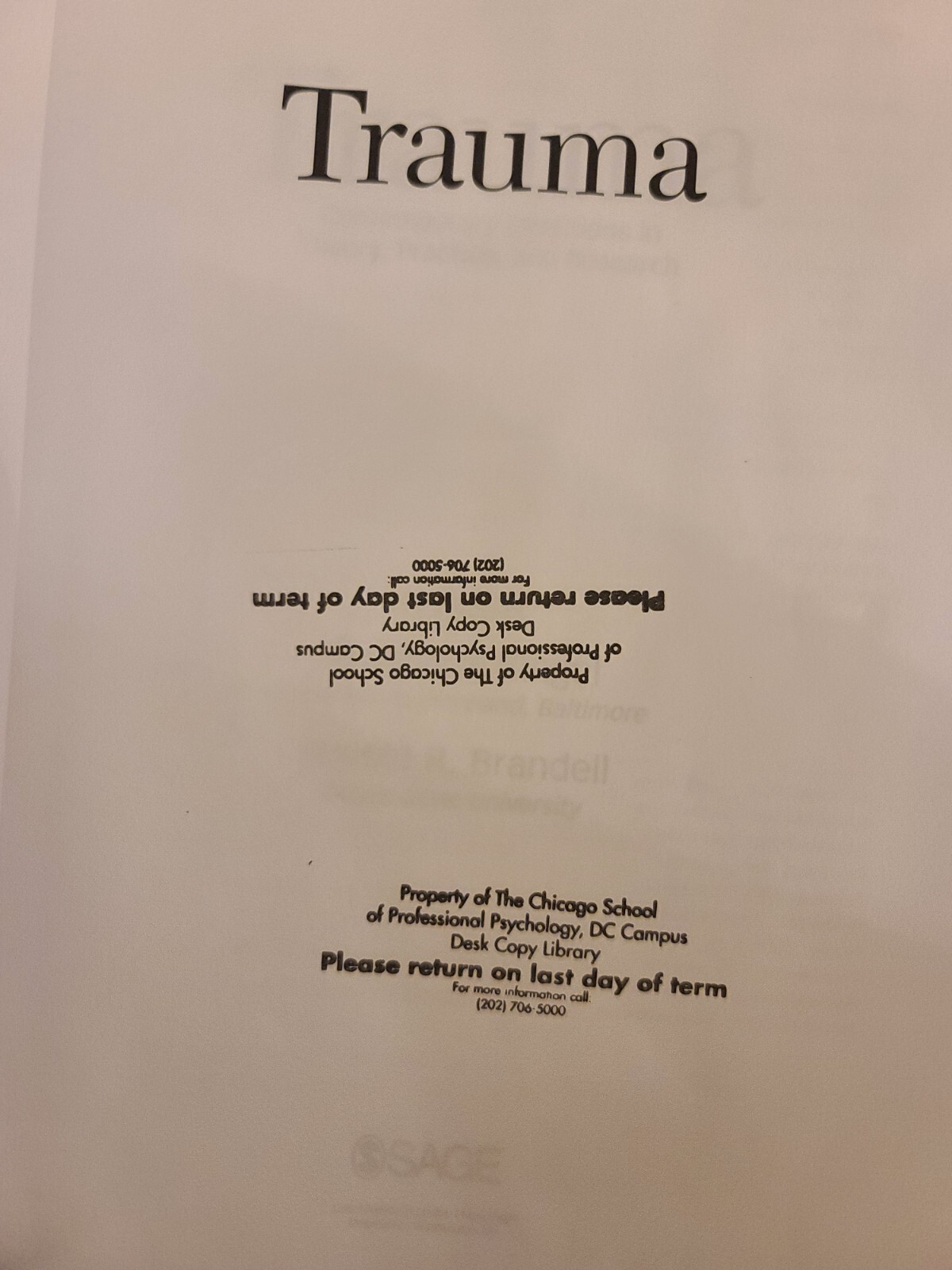 VG+42 Trauma – 9781412979825