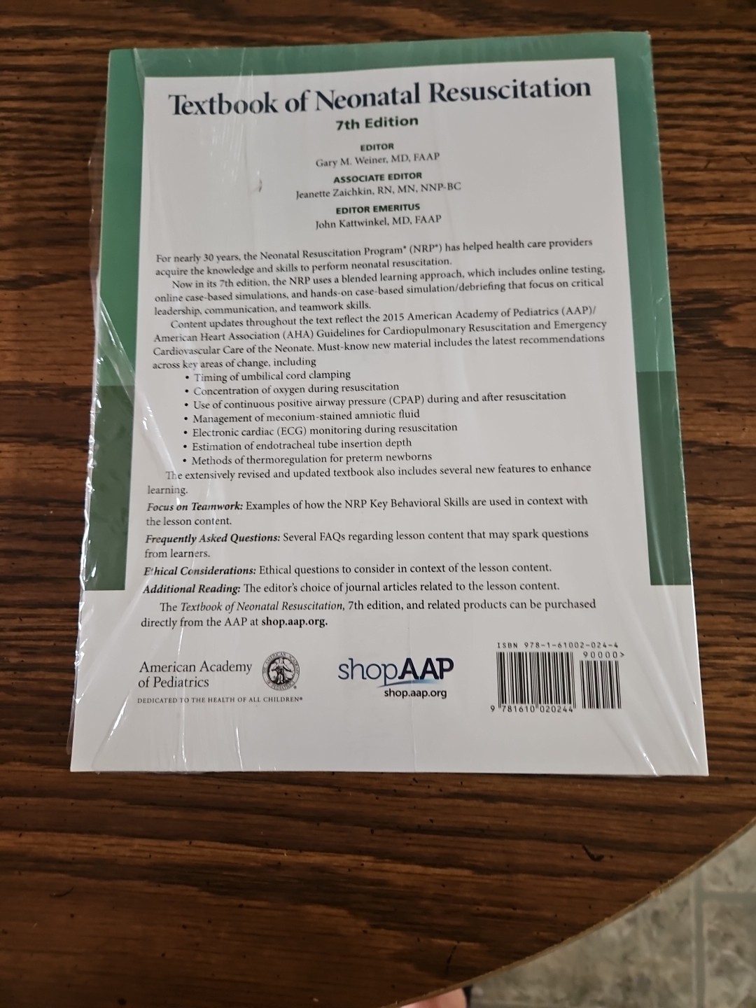 Nrp Ser.: Textbook of Neonatal Resuscitation by American Heart Association, Gary