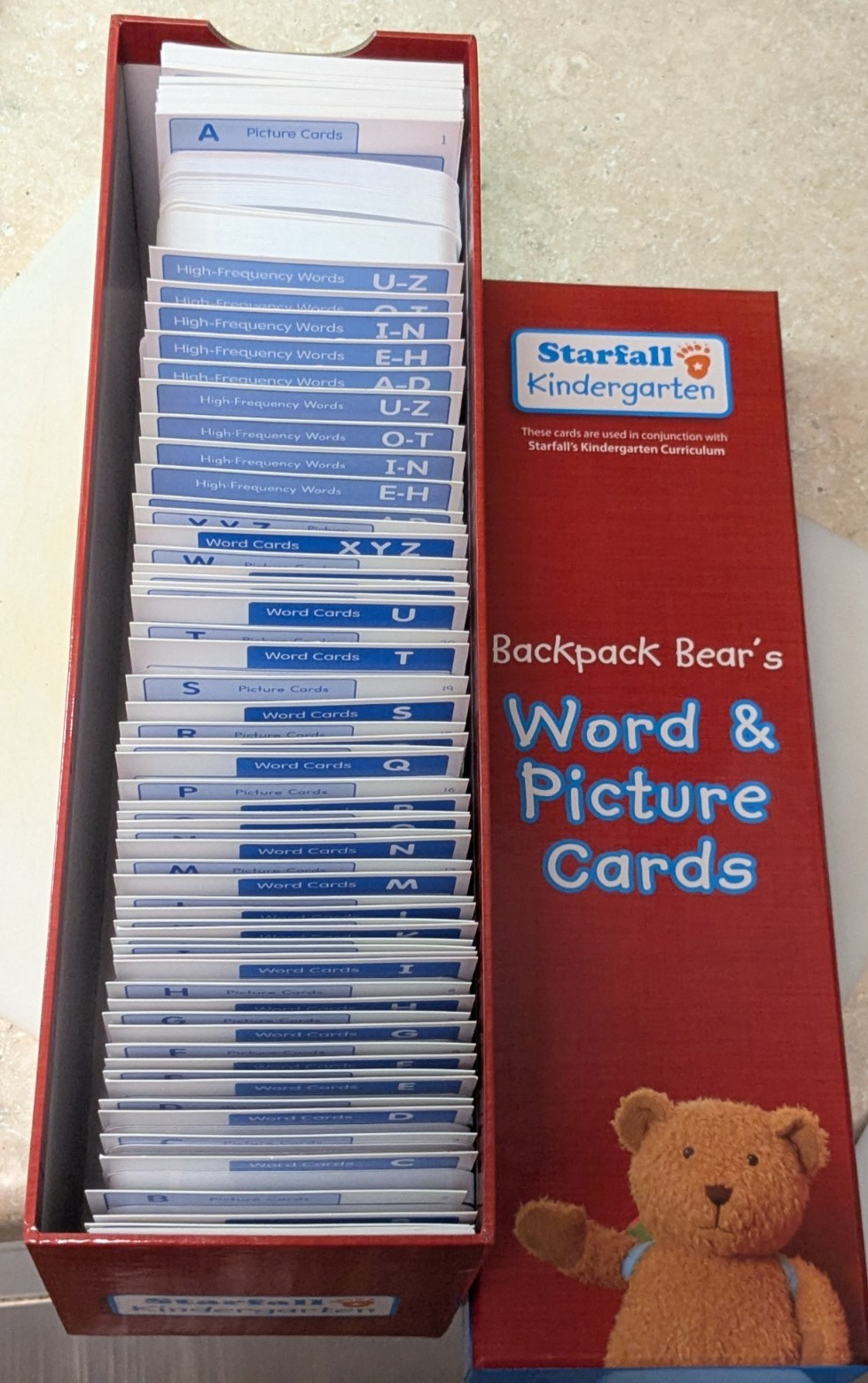 Backpack Bear’s Word & Picture Cards, Starfall Education. 223 Picture Cards