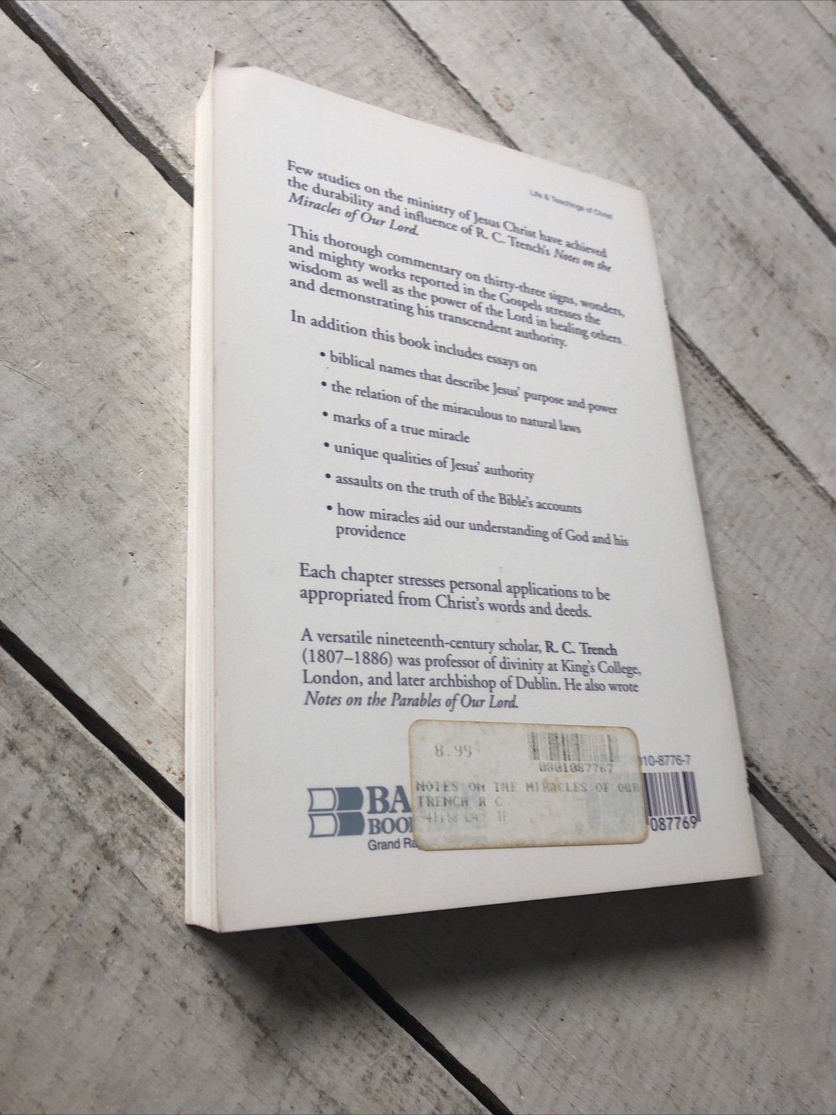 Notes on the Miracles of Our Lord Best seller Paperback