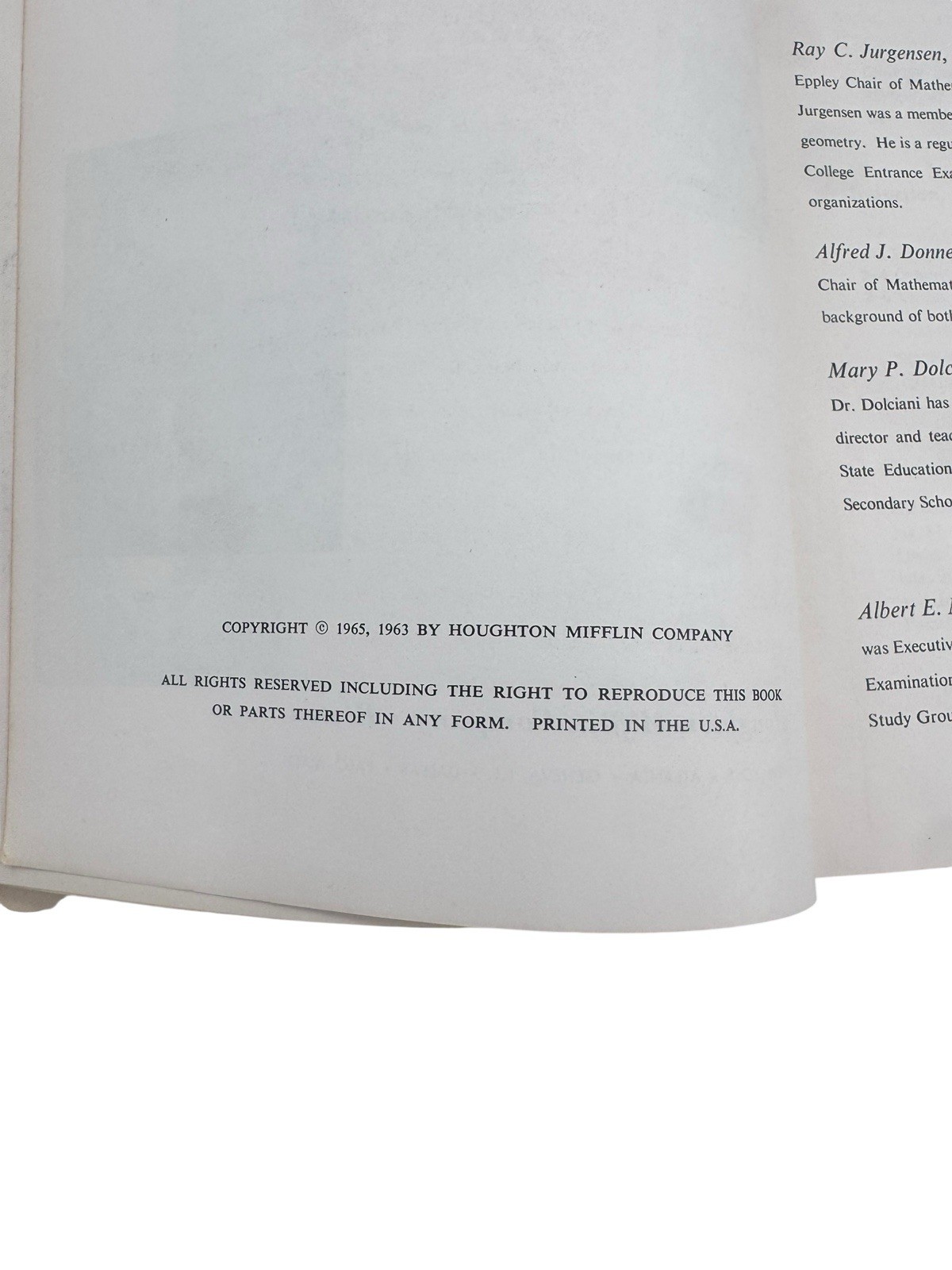 Modern Geometry Structure And Method 1965 By Jurgensen, Donnelly, & Dolciani