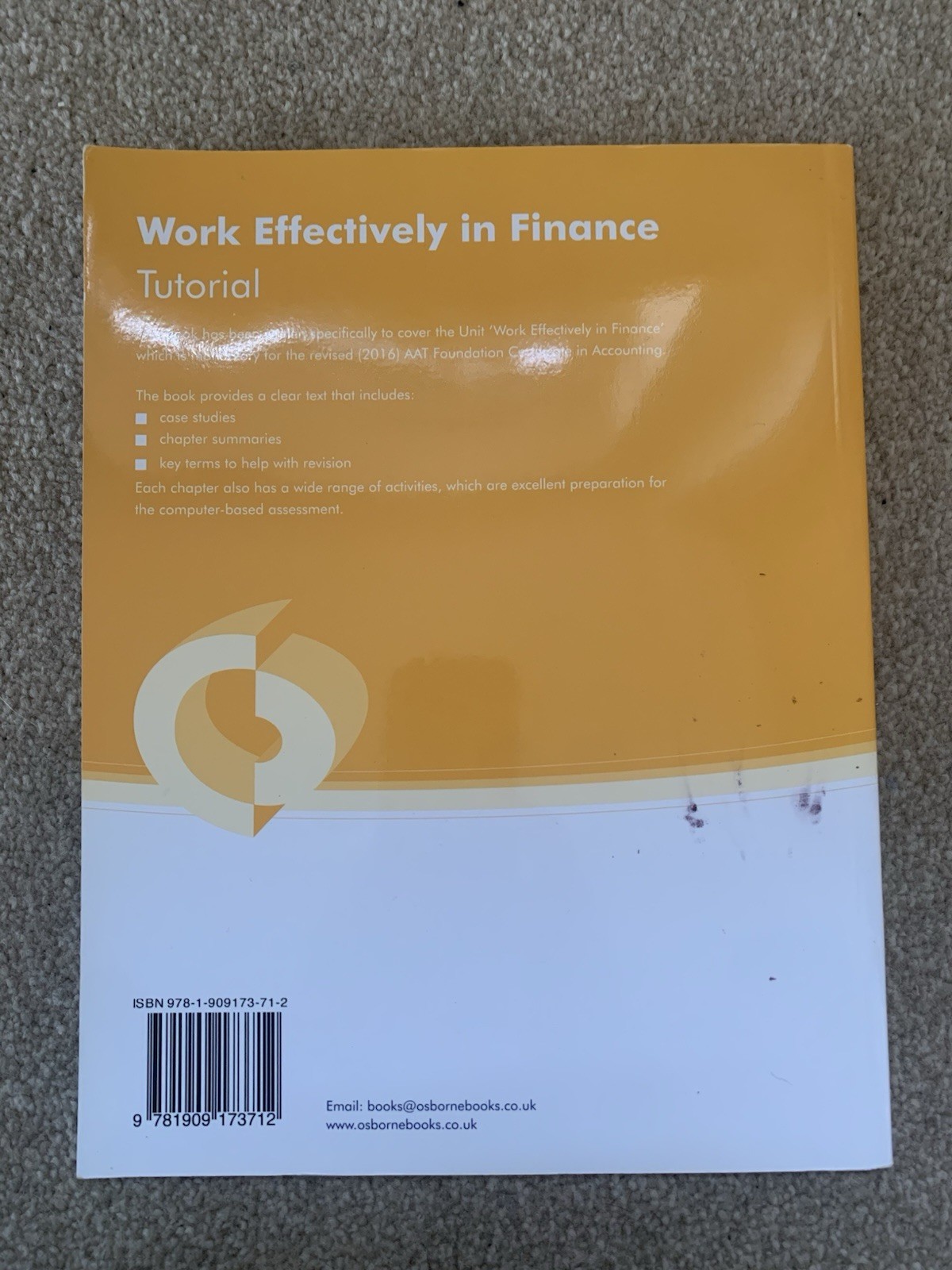 5 FOUNDATION CERTIFICATE IN ACCOUNTING WORKBOOKS IOSBOURNE BOOKS