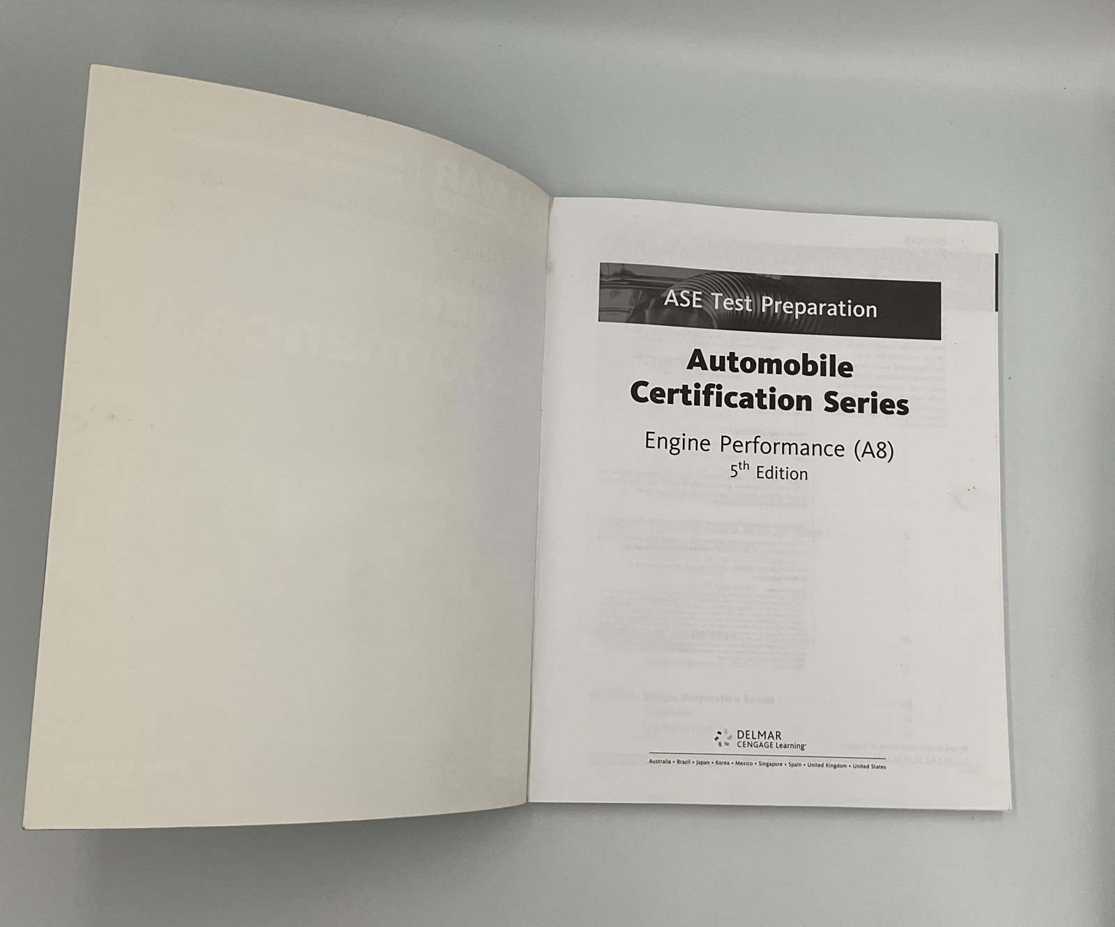 Engine Performance Delmar Cengage Learning Paperback A8 2012 USA