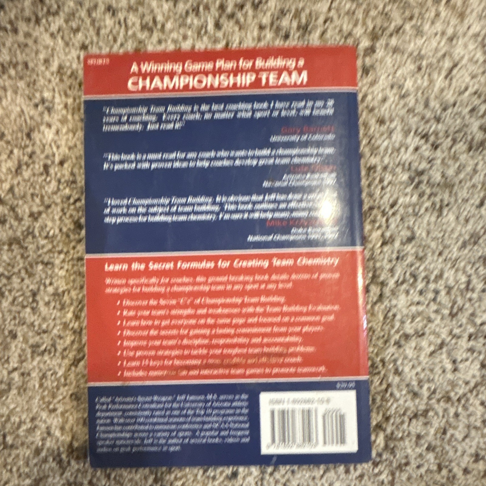 Championship Team Building Paperback Jeff Janssen, M.S. 1999 Sports Textbook