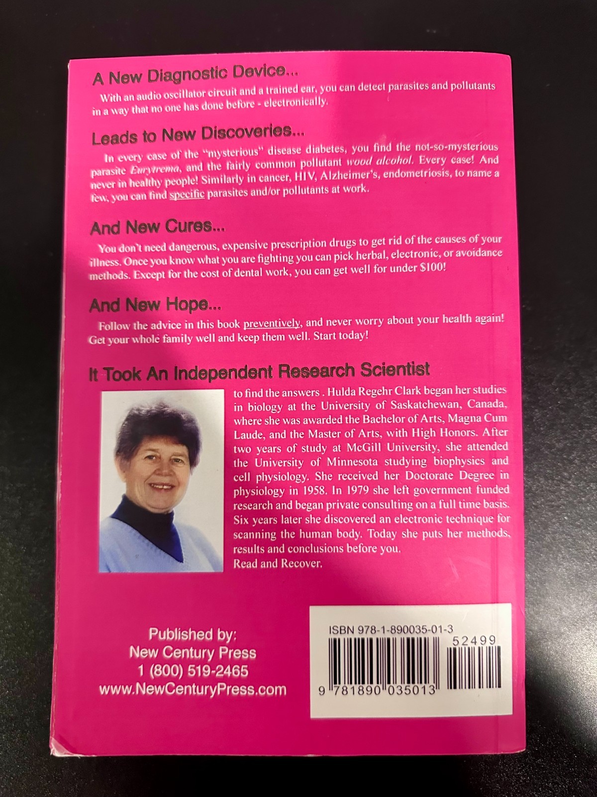 Cure for All Diseases: With Many Case Histories by Hulda Regehr Clark (1995, PB)