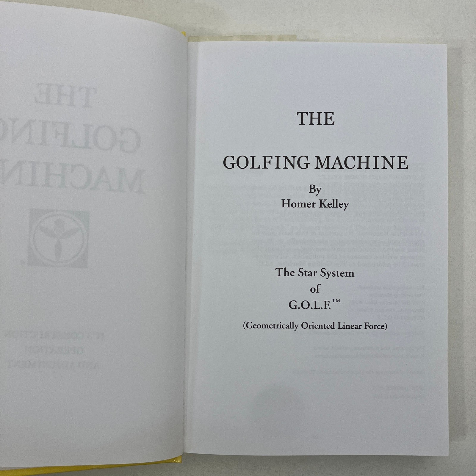 The Golfing Machine 7th Edition Homer Kelley 2006 HC Geometric Golf Instruction