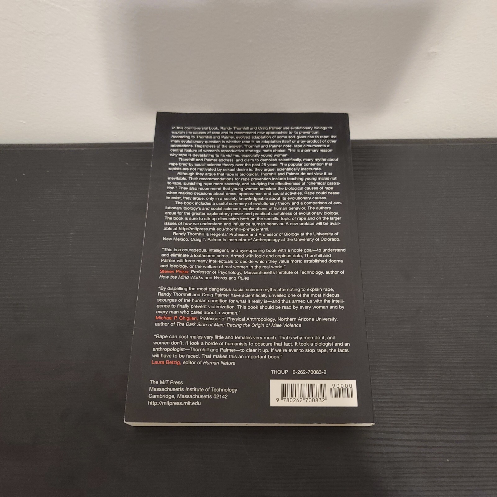 A Natural History of Rape: Biological Bases of Sexual Coercion PB Randy Thornhil