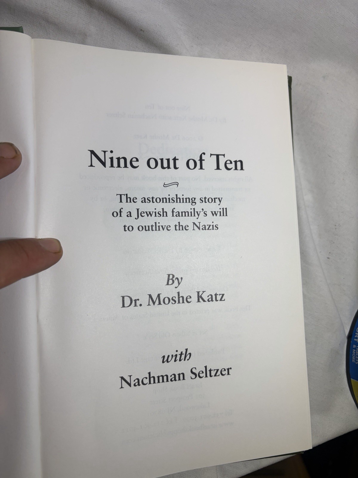 NINE OUT OF TEN By Moshe Katz – Hardcover **BRAND NEW**