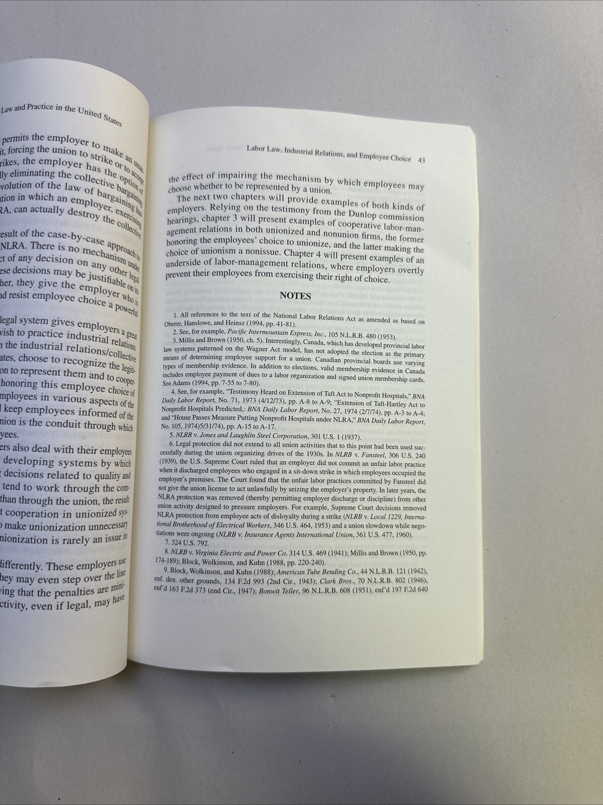 Labor Law, Industrial Relations and Employee Choice by Block & Beck
