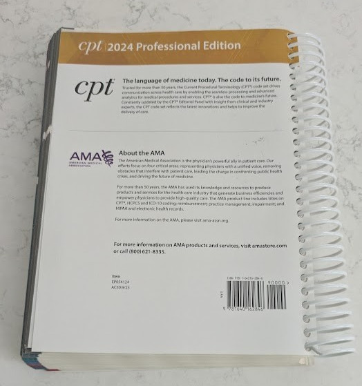 CPT Professional Edition 2024 – Spiral Bound AMA American Medical Association