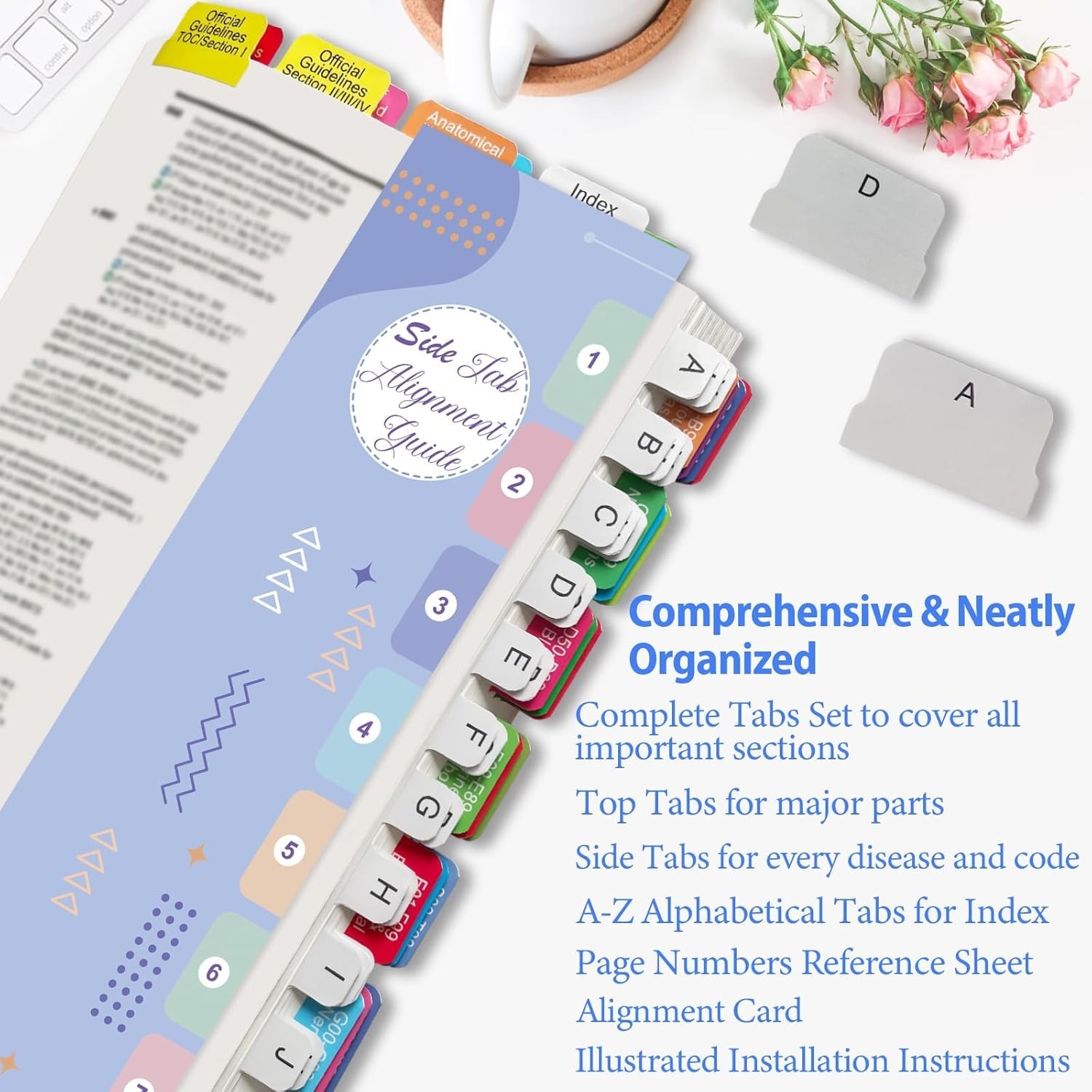 2026 CPT, ICD-10-CM & HCPCS Level II Tabs: Colorful Waterproof Organization