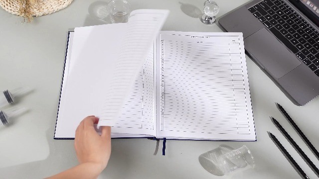 Sturdy Hardbound Lab Notebook – 96 Pages, Grid Format, 8.5″x11.25″, Blue Cover f