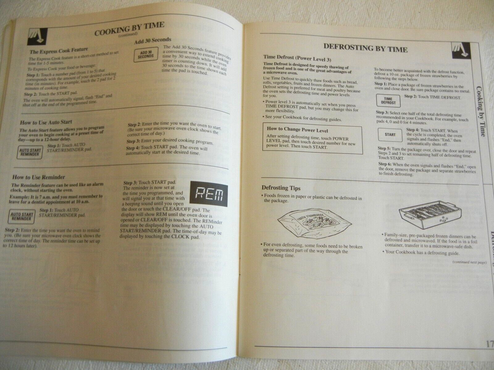 GE Use and Care Guide for Microwave Models JVM190K, JVM 192, JVM193K