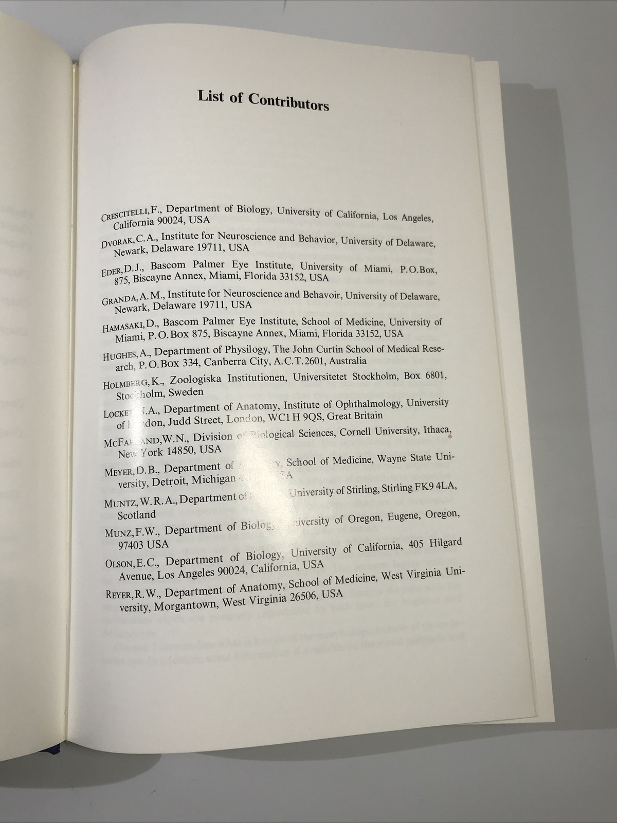 Handbook of Sensory Physiology Volume VII/5 The Visual System in Vertebrates