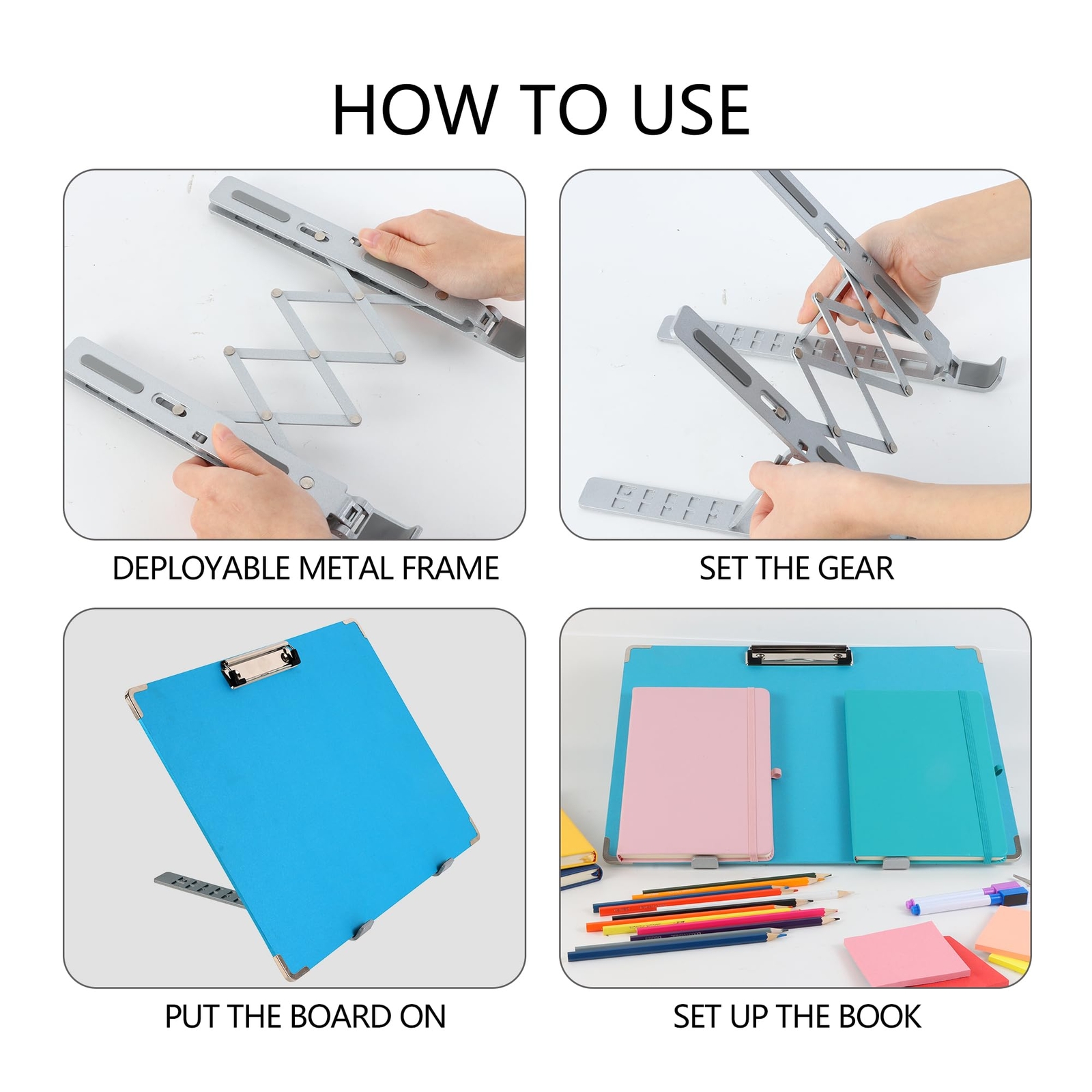 Slant Board for Writing 16 x 12 Inch Adjustable Tilted Writing Board Sloped S…