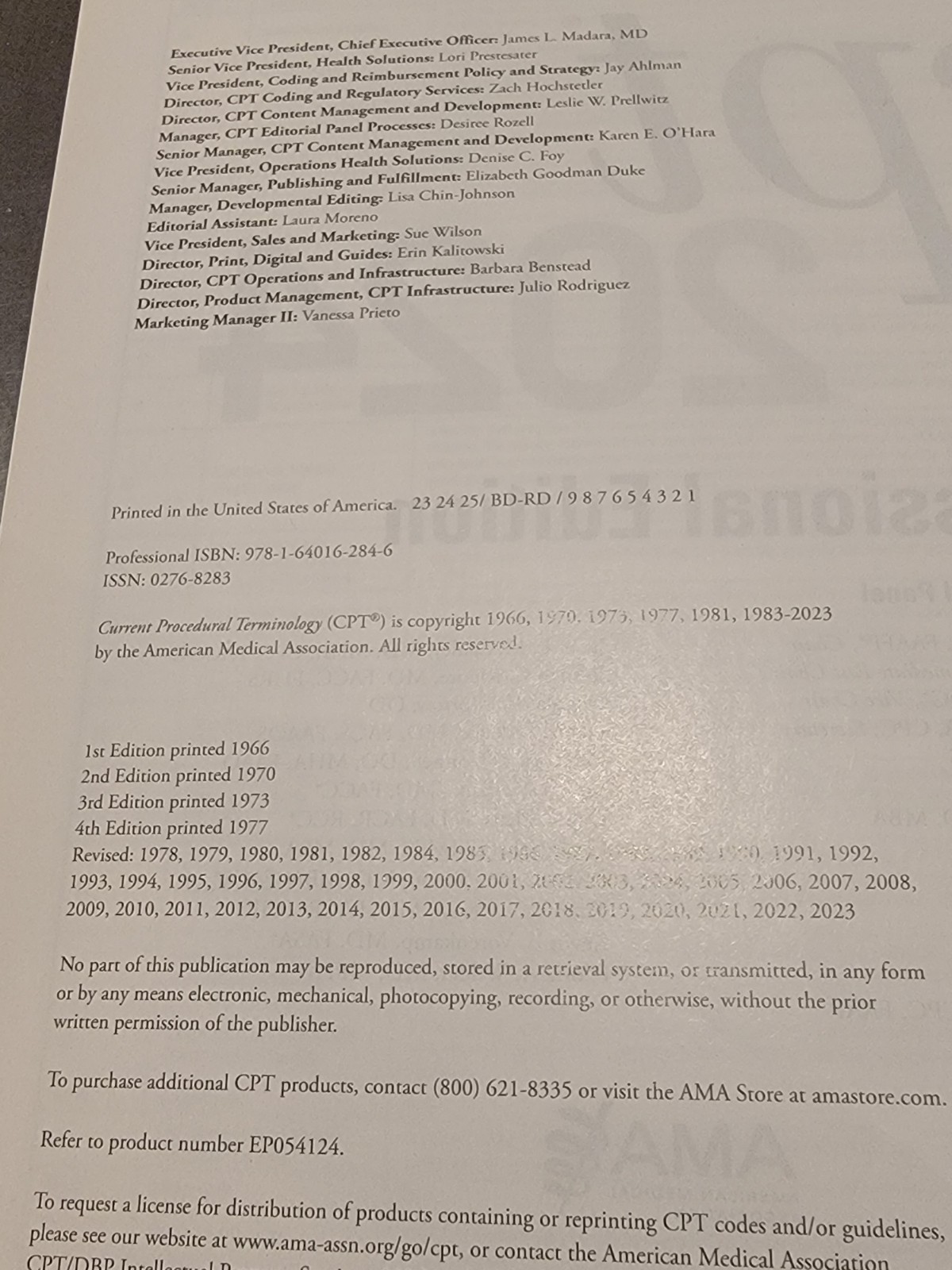 CPT 2024 Professional Edition AMA Medical Billing Coding Spiral Paperback Book